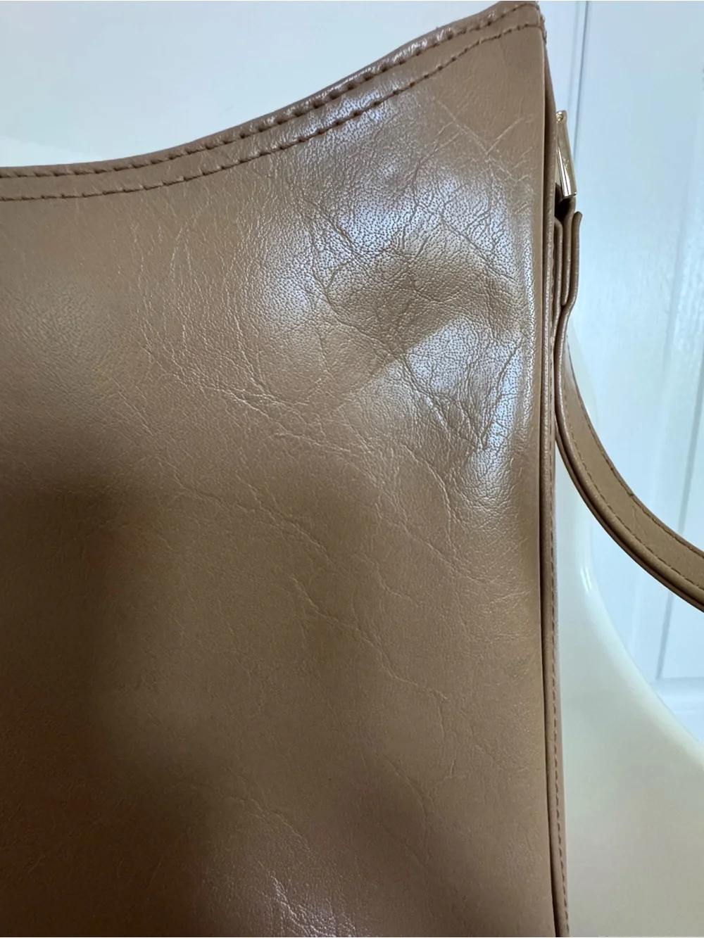 Liz Claiborne Taupe Shoulder Bag Y2K Minimalist Quiet Luxury Everyday Purse EUC